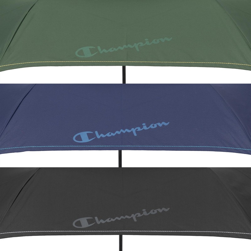 Champion CHM69MN58 Gentleman Windproof Plain Stitch Mini Folding Umbrella, Green,
