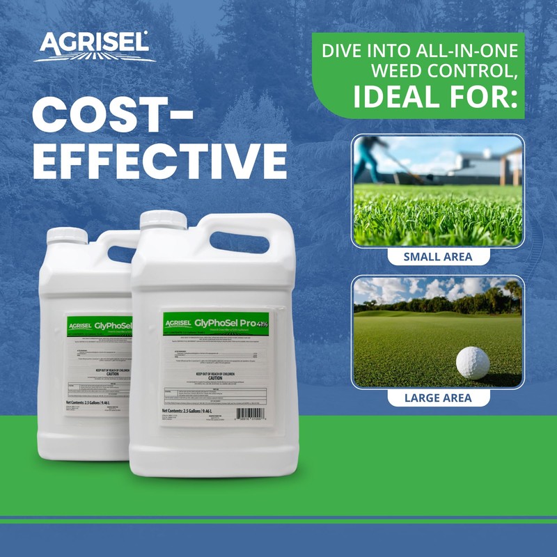 Agrisel GlyPhoSel Pro Weed Killer, Tackles Hard-to-Kill Weeds, Low-Odor, Easy