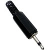 CESS 2.5mm TS Male Plug Jack Black Audio Cable Connectors