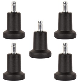 Carkio High Profile Bell Glides Replacement, 5 PCS 7/16" x7/8"(11x22mm) Stem Stationary Nylon Castors Glide Compatible with Office Chair or Stool