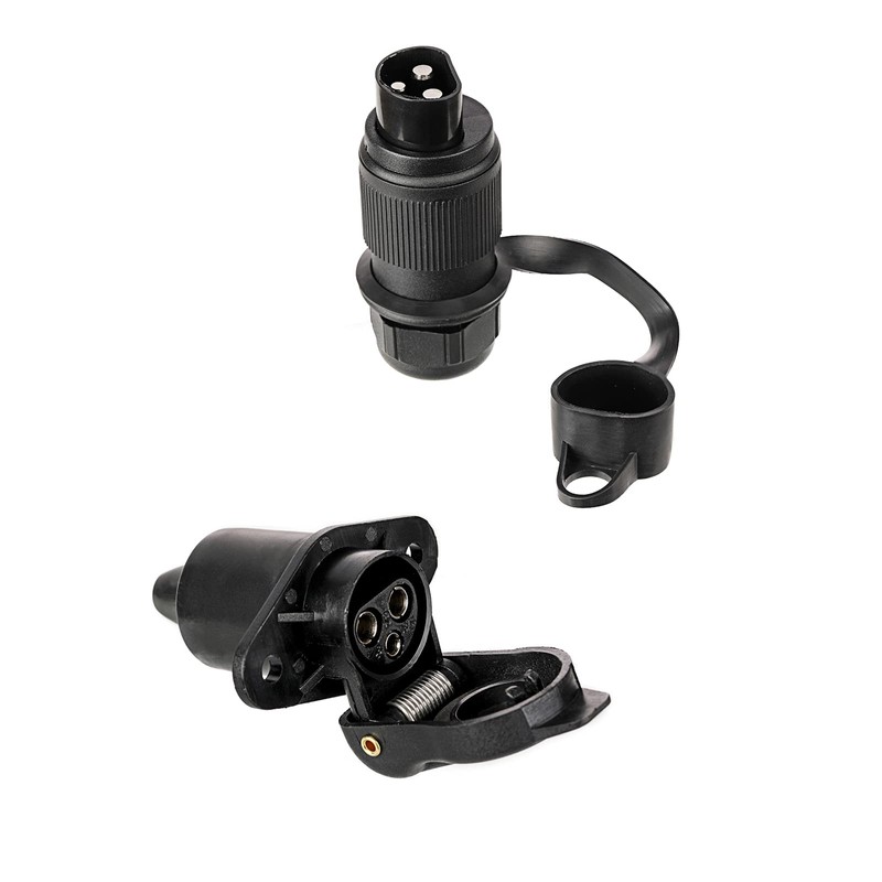 BEIJISTAR 3-Pin Plug and Socket, 3-Pin Plug Socket 12 V