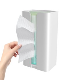 ICHIYO Magnet Tissue Case Paper Holder Tissue Case Magnet Box Wall Mount One-Hand Tearable Storage Magnet Paper Holder Refrigerator Bathroom Shower Washbasin Washing Machine Refrigerator (White)