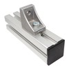 sourcing map Standard Plastic Square Aluminum Extrusion End Cap Black