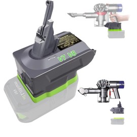 TEPULAS Upgraded 2-in-1 Battery Adapter for Ryobi for Dyson V7+V8, RYO18V7V8 Adapter for Ryobi 18V Battery Convert to for Dyson V7 V8 Animal Absolute Stick Handheld Vacuum Cleaners (No Battery)