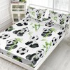 AILONEN Kawaii Panda Bedding Set - Twin XL Size, Black