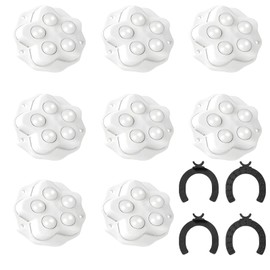 Set of 8 Caster Casters 360 Degree Rotation Mute Easy Install 5 Beads Storage Furniture Office Chair (1.9 x 1.9 x 0.6 inches (4.8 x 4.8 x 1.5 cm)