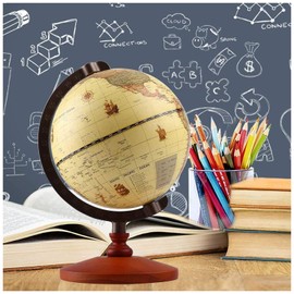 akindou 23.5cm Antique English Alphabet Globe Globe Home Decor Gift Retro