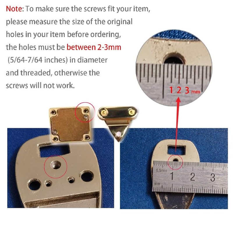 Phillips Flat Head Screws, Leather Accessories for DIY Belt Buckle