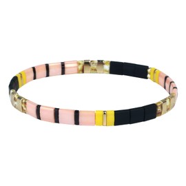 KELITCH Stretch Bracelets Miyuki Tila Beads Bracelets Colorful Friendship Bracelets for Women (12F)