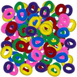 MIJOMA Pack of 100 Elastic Hair Bobbles Mini Hair Bands Small Rubber Bands for Girls Great for Braids and Ponytails (Colourful Mix)