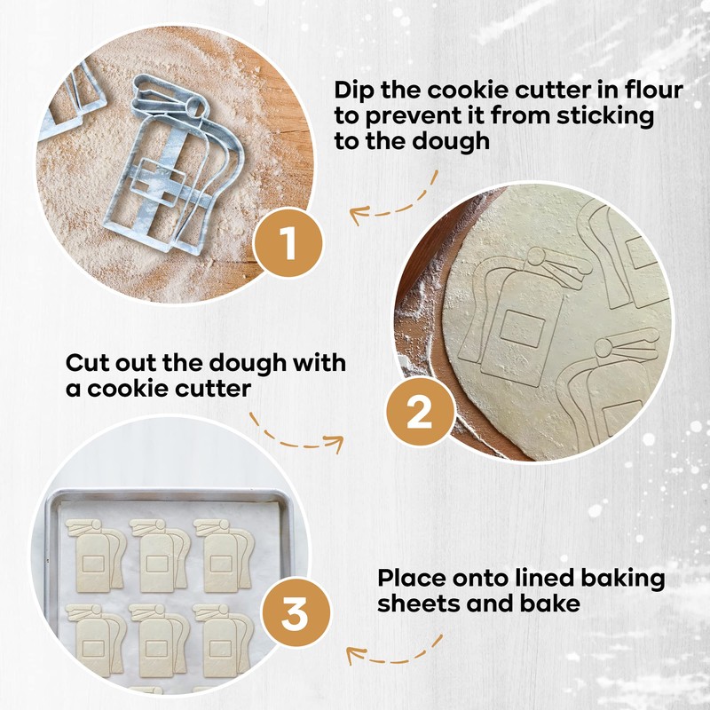 Moose Goods Firefighter Cookie Cutters for Baking - Set of