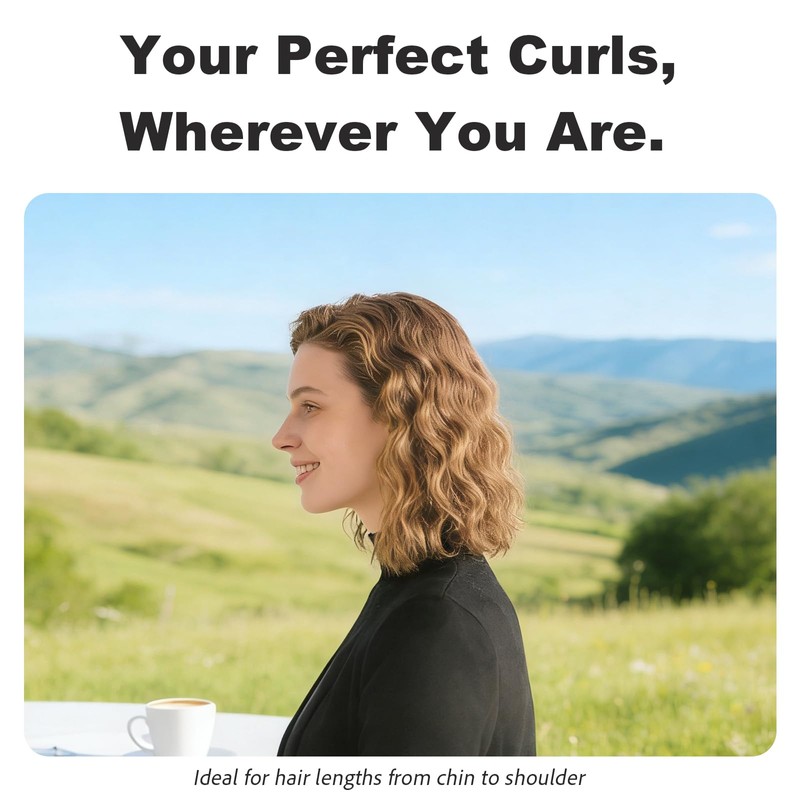 ORYNNE Mini Travel Curling Iron for Short Hair 1 Inch