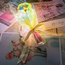 LOZIZI Aurora Bouquet, Sparkly Roses, LED Light, Roses, Non-Withering Flowers, Artificial Flowers, For Women, Wife, Girlfriend, Friends, Mother's Day, Popular, Birthday, Gift, Wedding Anniversary,