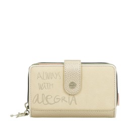 Medium Wallet with Zipper, Elegant Design, Card and Coin Compartment, 15 x 10 x 3 cm, Women's Accessories, Multi-Colour, multicoloured