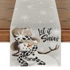 Artoid Mode Grey Snowman Snowflake Let it Snow Christmas Table