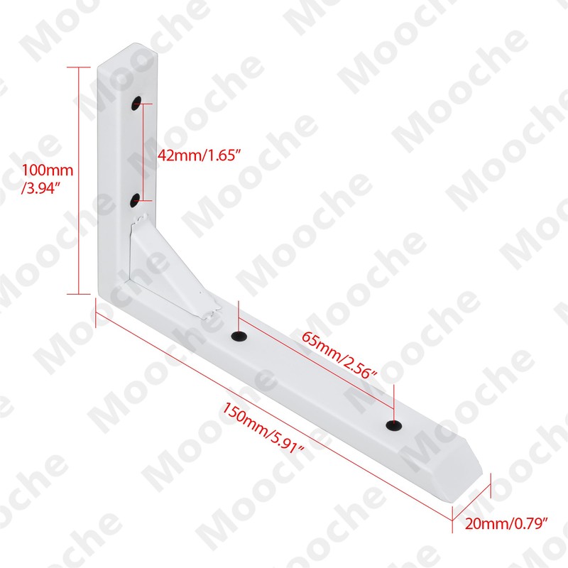 Mooche 2PCS Heavy Duty Shelf Brackets 6 inch, White Wall