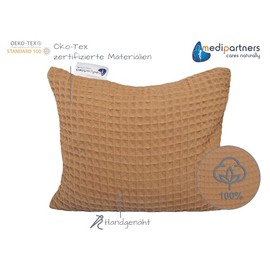 Medi Partners Kirschkernkissen K√∂rnerkissen gro√ü W√§rmekissen 500g Rechteck 20x25cm √ñko Natur 100% Baumwolle W√§rme + K√§ltetherapie Massagetherapie (Beige)