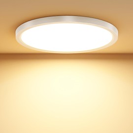 Taipow 18 W 2448 LM LED Ceiling Light Flat, 3000 K Warm White Ceiling Light Hallway Round, IP44 Ultra Thin Bathroom Lamp Ceiling Lamp for Hallway Balcony Bathroom Bedroom Basement Diameter 22 cm