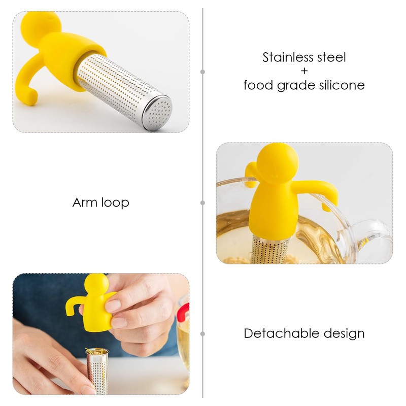 3 Pieces of Human-Shaped Tea Infuser, Creative Tea Infuser, Tea