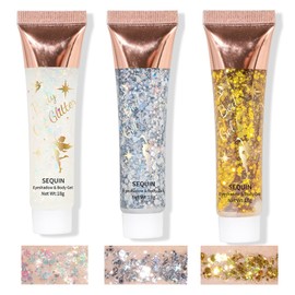 Face Glitter,Hair Glitter for Body, Face and Clothes for Prom, Festival Rave, Stage Nail,Glitter Eyeshadow and Face Paint is Festival Essentials,Ball, Stage Makeup Gifts for Women&Kids (set2)