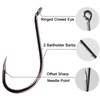 Octopus Fishing Hooks High Carbon Steel 2 Barbed Baitholder Fishhook