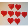 8 Pcs Small Red Acrylic Love Heart Fridge Magnets |