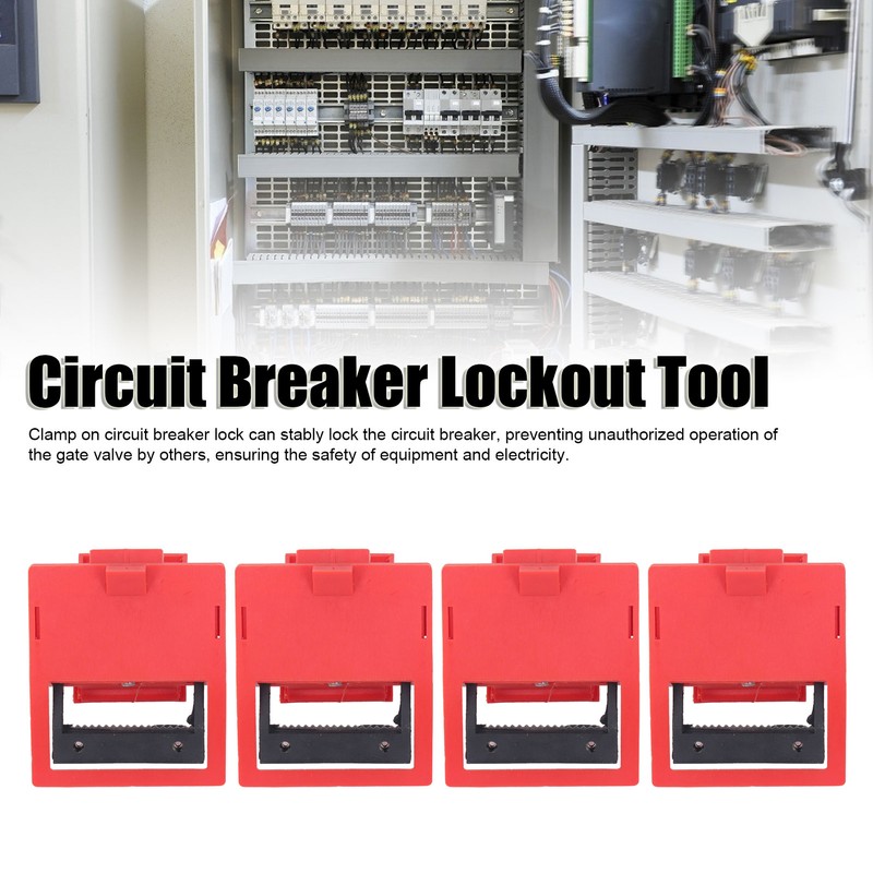 4Pcs Circuit Breaker Lockout Device Set Clamp On Single Pole