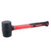 8oz Black Rubber Mallet with Fibreglass Handle Hammer Non Marking