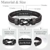 Uncle Gifts, To My Uncle Brown Infinity Leather Bracelet for