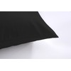 Lanest Housing Pillow Cases Queen, 2 Pack Black Microfiber Pillow
