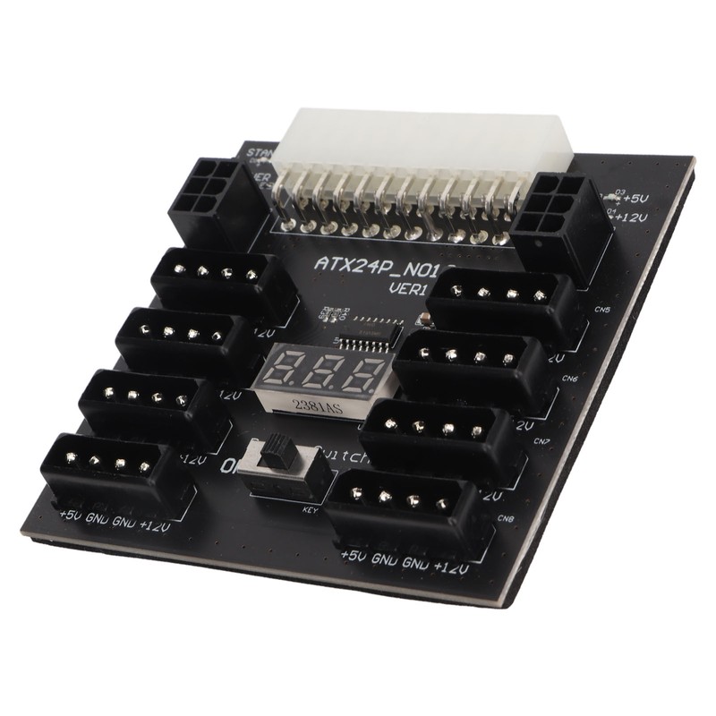 ATX PSU Power Board 5V 12V Output 24Pin to 8X