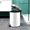 bremermann Pedal Bin with Automatic Lowering Mechanism, 3 L (White)