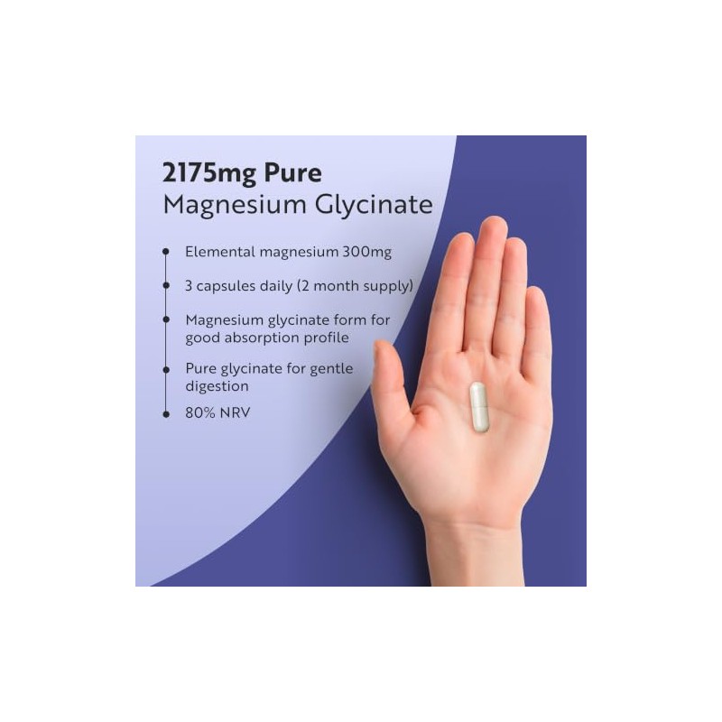 Nutravita Pure Magnesium Glycinate 2175mg with Elemental Magnesium of 300mg