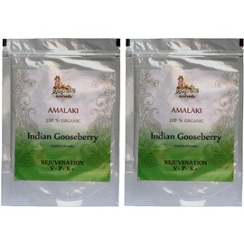 GOPALA AYURVEDA GOPALA AYURVEDA AMALAKI Powder (USDA Certified Organic) Ayurvedic Herb Emblica officinalis - 250g Zip Lock Pouch (Pack of 2)