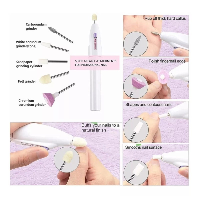 GAB BELLEZA Kit Uñas Lámpara Uv Led, Drill Taladro Y