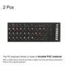 PATIKIL 2Pcs Chinese-English Keyboard Stickers - Black Background with Orange