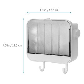 2Pcs Soap Holder for Shower Wall Plastic Bathroom Soap Dishes Travel Soap Case with Lid Wall Mounted Soap Box Waterproof Soap Container for Shower Bathroom Bathtub