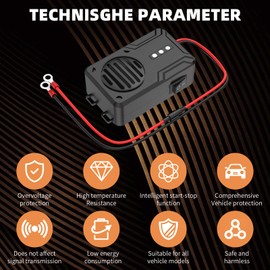 3T6B Marderschreck Auto mit Blitzlicht, Ultraschall-Marderschutz 12-25kHz, Marderschutz für Motorraum Auto, Kfz, Wohnmobile, Lastwagen, Lieferwagen mit Automatisch EIN & Aus
