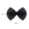 6-Inch Black Organza Double Hair Bows with Alligator Clips Elegant