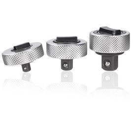 Airuzara 3Pcs Mini Finger Ratchet Set, 1/4 3/8 1/2 Drive Palm Ratchet Wrench Set Reversible Ratcheting Finger Socket Driver Stubby Thumbwheel Ratchet for Tight Spaces