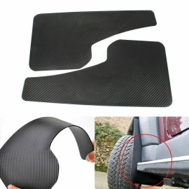 Unbranded 2Pcs JDM Power 3D Carbon Fiber Car Mudflaps Mud Guard Fender Universal