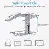 BoYata Laptop Stand, Ergonomic Aluminum Height Adjustable Computer Stand Lapt...