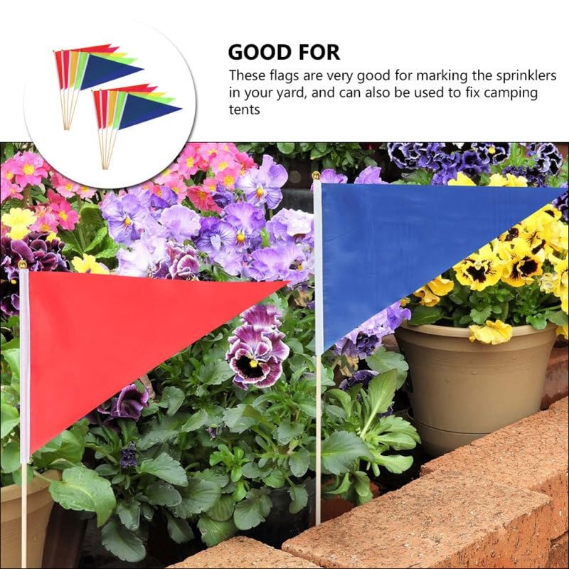 POPETPOP Bunting Flags, Pack of 10 Mini Hand Hold Flag,