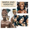 2 PCS headwraps for black wome Stretch Jersey Turban Black