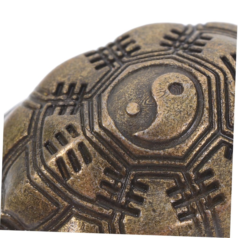 Garneck Turtle Shell Shaking Hexagram Turtle Shell Luck Charm Sculptures