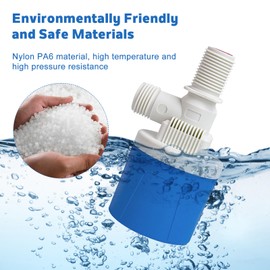 2 PCS Water Float Valve Inside Type, 1/2" Top Inlet Automatic Water Level Control Valve Uesd for Water Tank, Swimming Pools, Livestock Tanks, Aquaculture, Aquariums