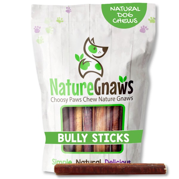 Nature Gnaws Nature Gnaws Large Bully Sticks for Dogs 5-6"