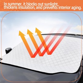 Car Front Windows Cover, KELITOPS Windscreen Cover sunshade Snow Ice Frost Sun UV Dust Water Resistent-Standard