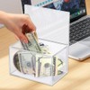 Mineup Acrylic Donation Box Lockable, Lockable Donation Box with Lock,