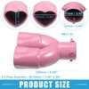 X AUTOHAUX Car Exhaust Tip Heart Shaped Tail Pipe 2.48Inch